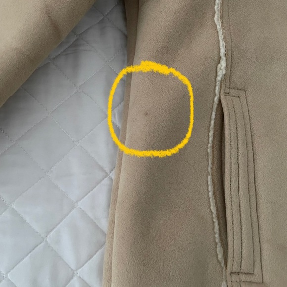 GAP Kids Girl Faux Suede Long Sherpa Hooded Coat Size:XL (12) - Picture 5 of 5